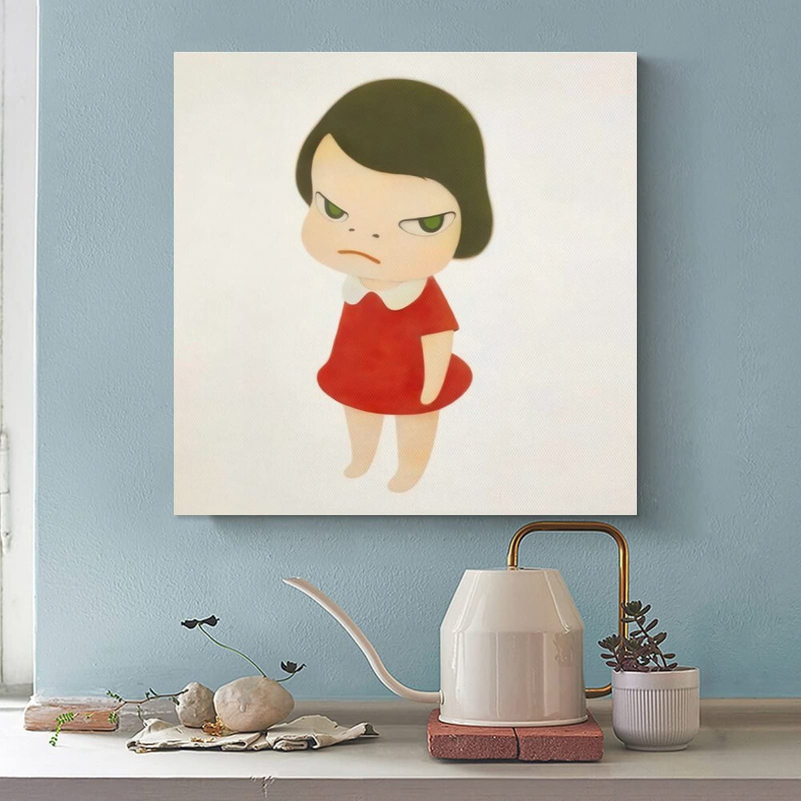 Yoshitomo Nara（Knife Behind Back) Poster Canvas Art Wall Painting